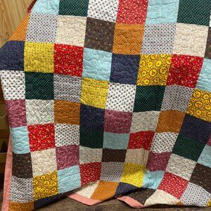 Calico print Lap Quilt